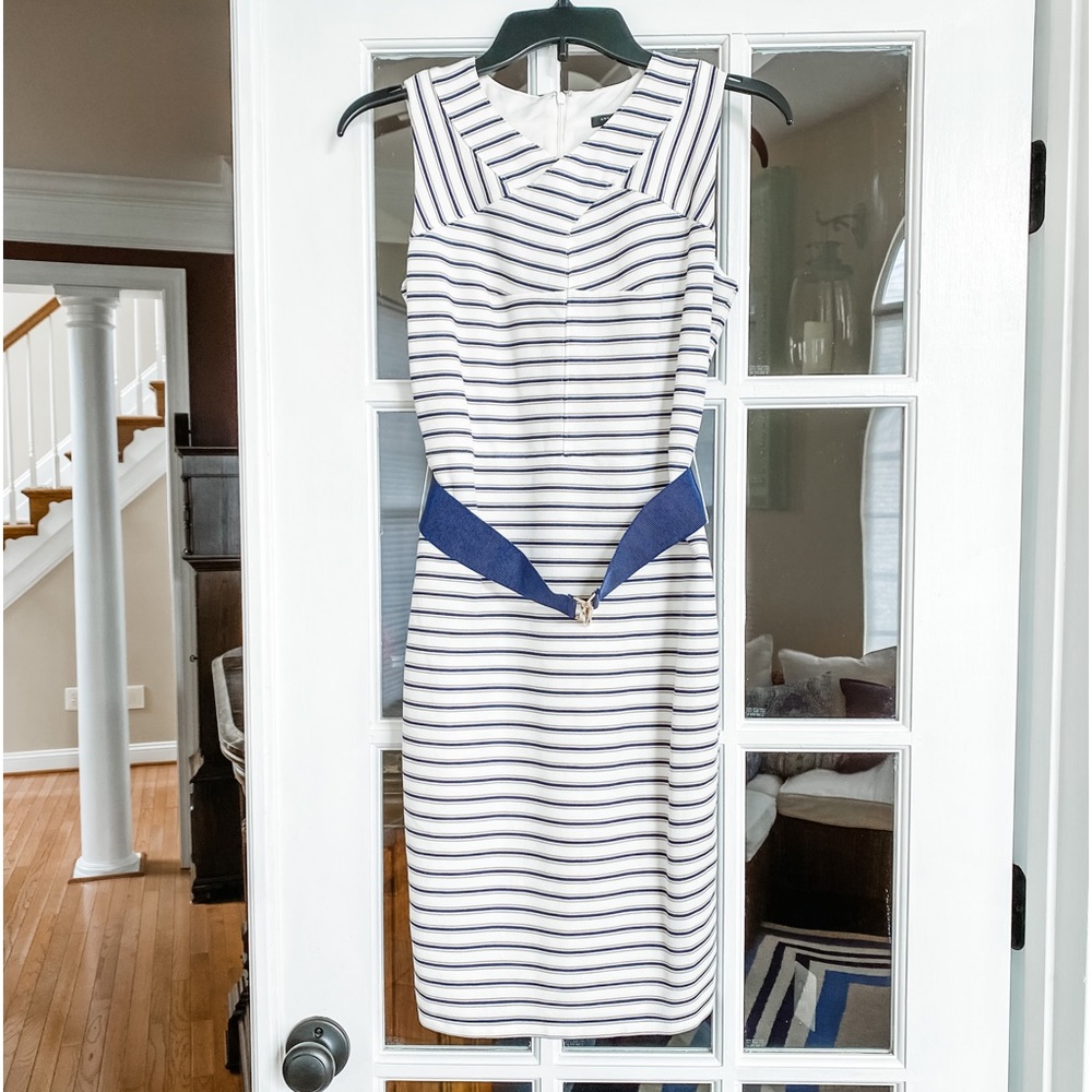 🦋Ann Taylor Blue & Cream Dress🦋